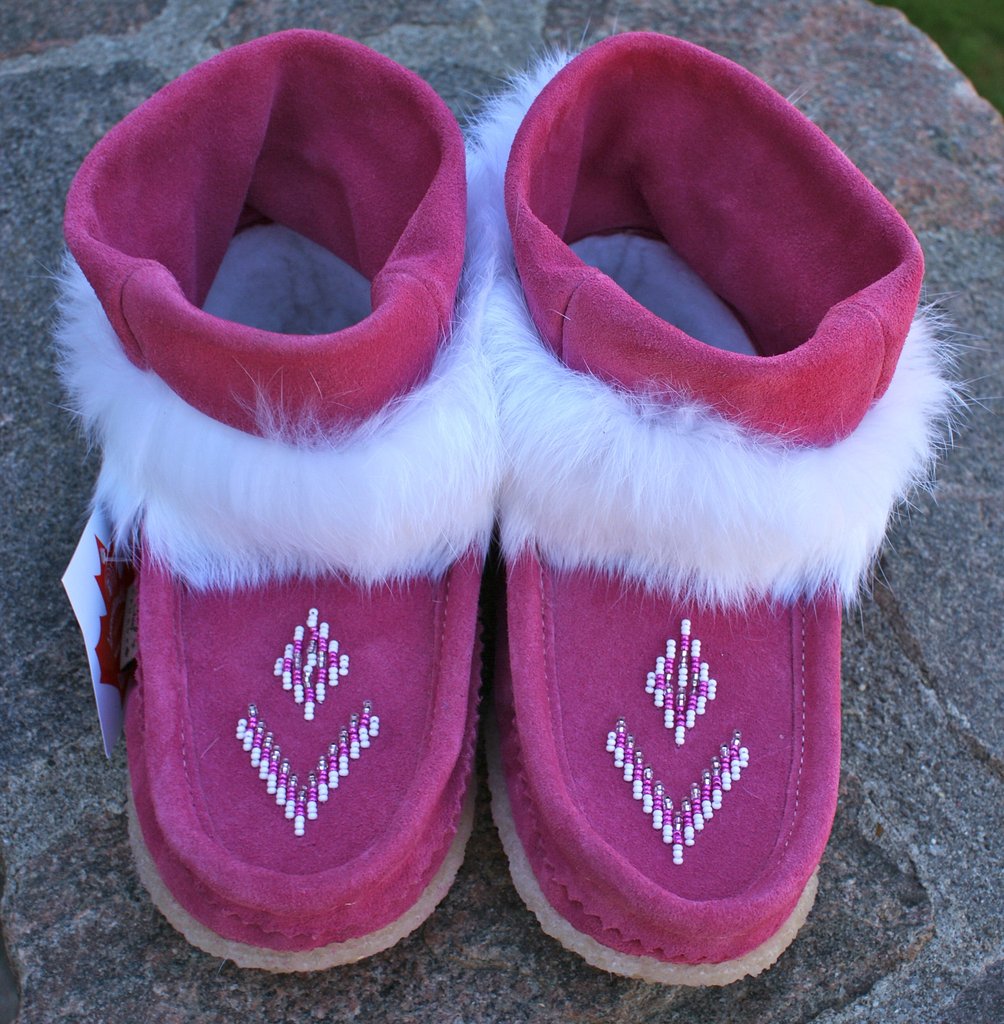 Mini Suede Mukluk-Fuchsia