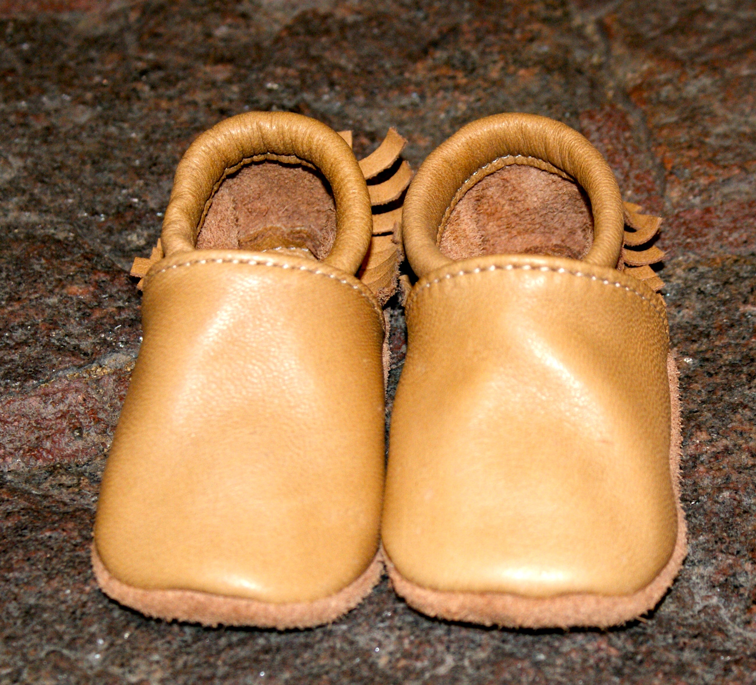 Tan cheap baby moccasins