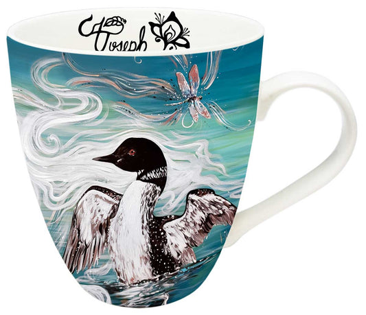 Loon with Dragonfly Mug